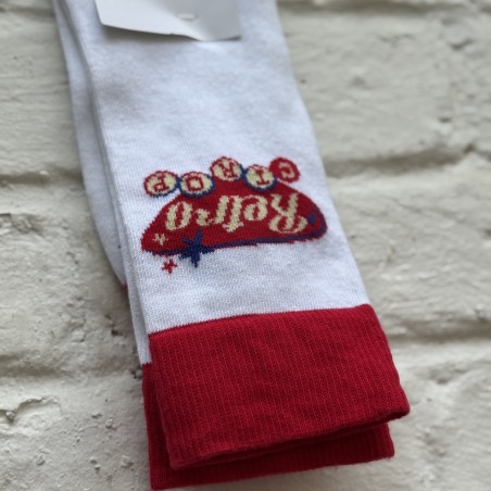 CHAUSETTE RCT - BLANC/ROUGE