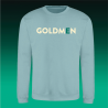 SWEAT COL ROND BRODÉ BLEU/VERT GOLDMEN