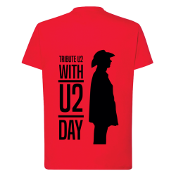 T-SHIRT ROUGE WITH U2 DAY