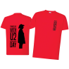 T-SHIRT ROUGE WITH U2 DAY