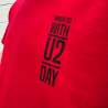 T-SHIRT ROUGE WITH U2 DAY
