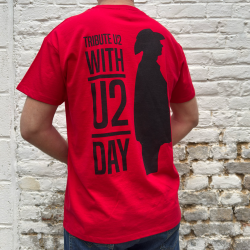 T-SHIRT ROUGE WITH U2 DAY